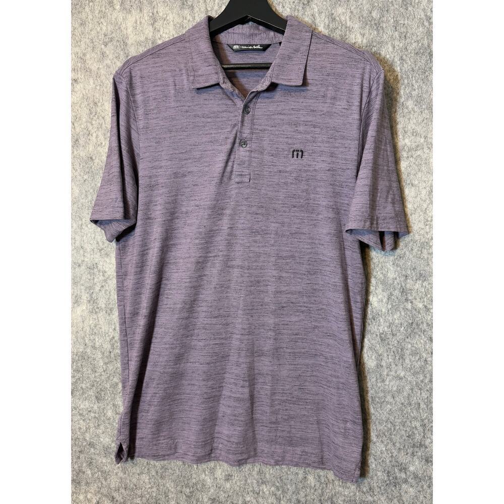 EUC Travis Mathew Mens Medium Purple Heathered Golf Polo